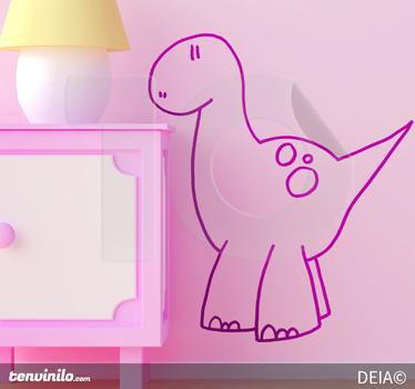 Foto Vinilo decorativo mini dinosaurio