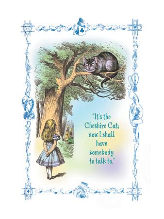 Foto Vinilos decorativos Alice in Wonderland: It's the Cheshire Cat de John Tenniel, 81x61 in. foto 558714