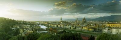 Foto Vinilos decorativos View of a City from Piazzale Michelangelo, Florence, Tuscany, Italy de Panoramic Images, 183x61 in. foto 867696