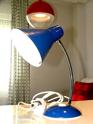 Foto Vintage Retro Blue Table Lamp By Searchlight 1970s Rare Atomic Sputnik foto 479554