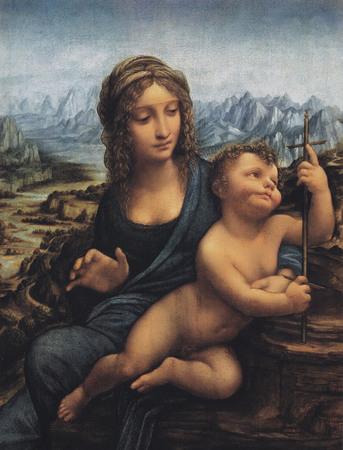 Foto Virgen del Huso de Da Vinci, religioso, cuadro italiano foto 277339