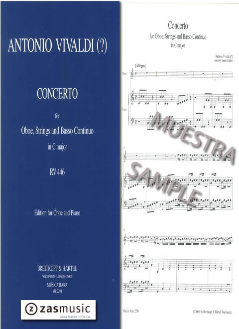 Foto vivaldi, antonio (1678-1741): concerto for oboe, strings and