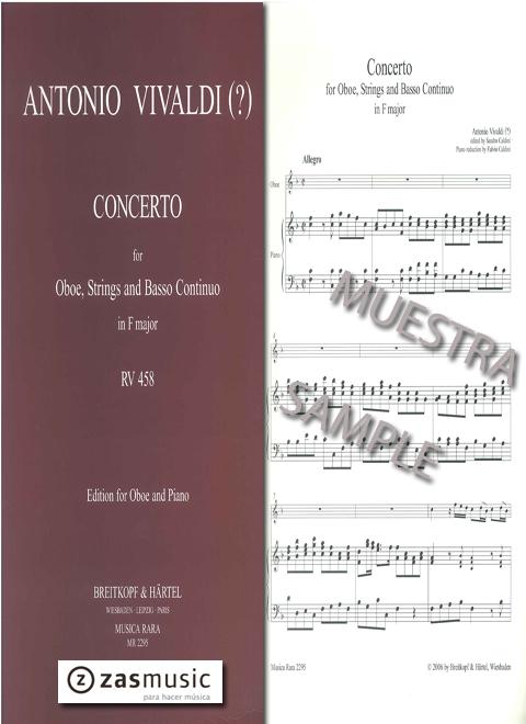 Foto vivaldi, antonio (1678-1741): (?) concerto for oboe, strings