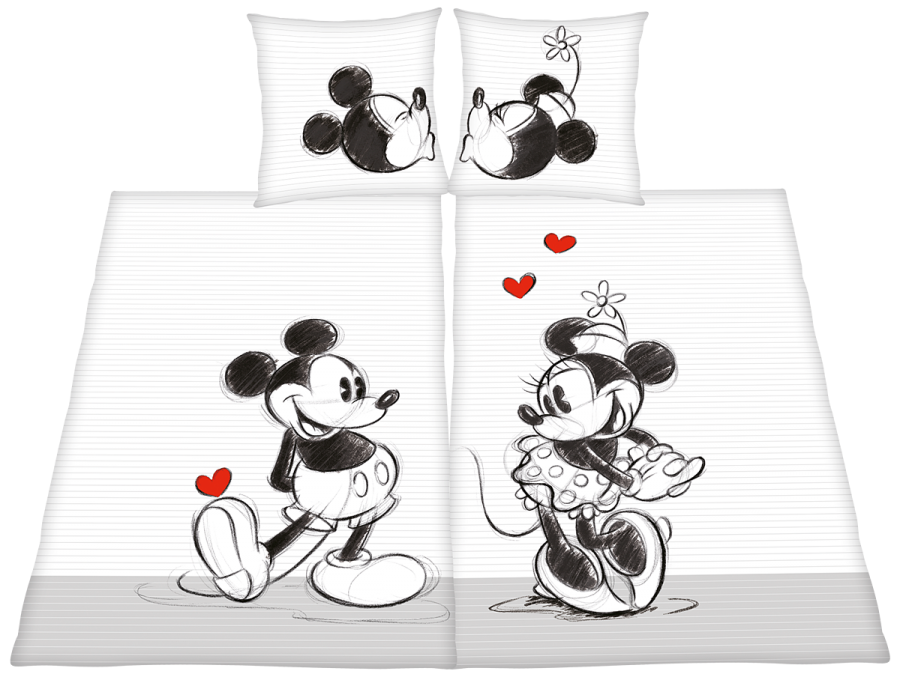 Foto Walt Disney: Mickey & Minnie - Funda nórdico, Serigrafía, 135 x 200 cm/80 x 80 cm foto 547334