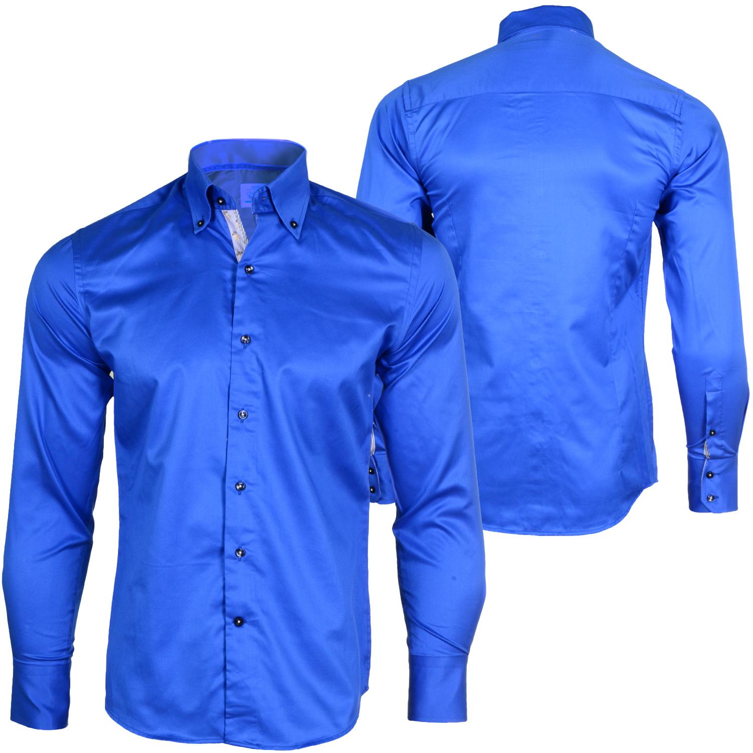 Foto Wam Denim Basic Plain Camisas Azul Real foto 187431