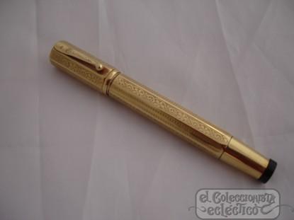 Foto waterman's ideal 42. cuentagotas. safety. oro macizo 18 quilates. 1920 foto 34697