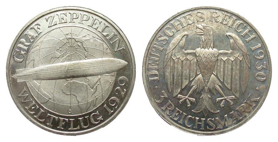 Foto Weimarer Republik 3 Mark Zeppelin 1930 A foto 390731