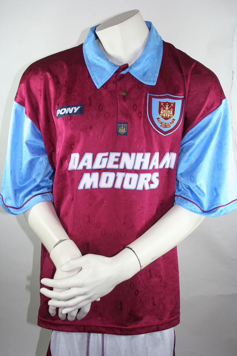 Foto West Ham United camiseta 1994/95 Pony + pantalón XL foto 738256