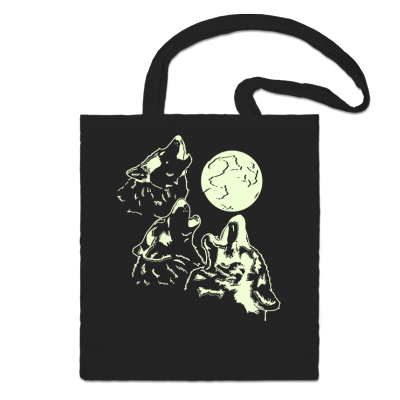Foto Wolves Full Moon Bolsa de plástico foto 355470