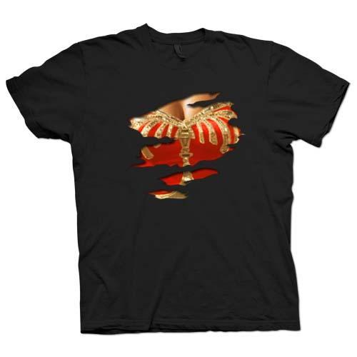 Foto Wonder Woman - Ripped Effect Black T Shirt