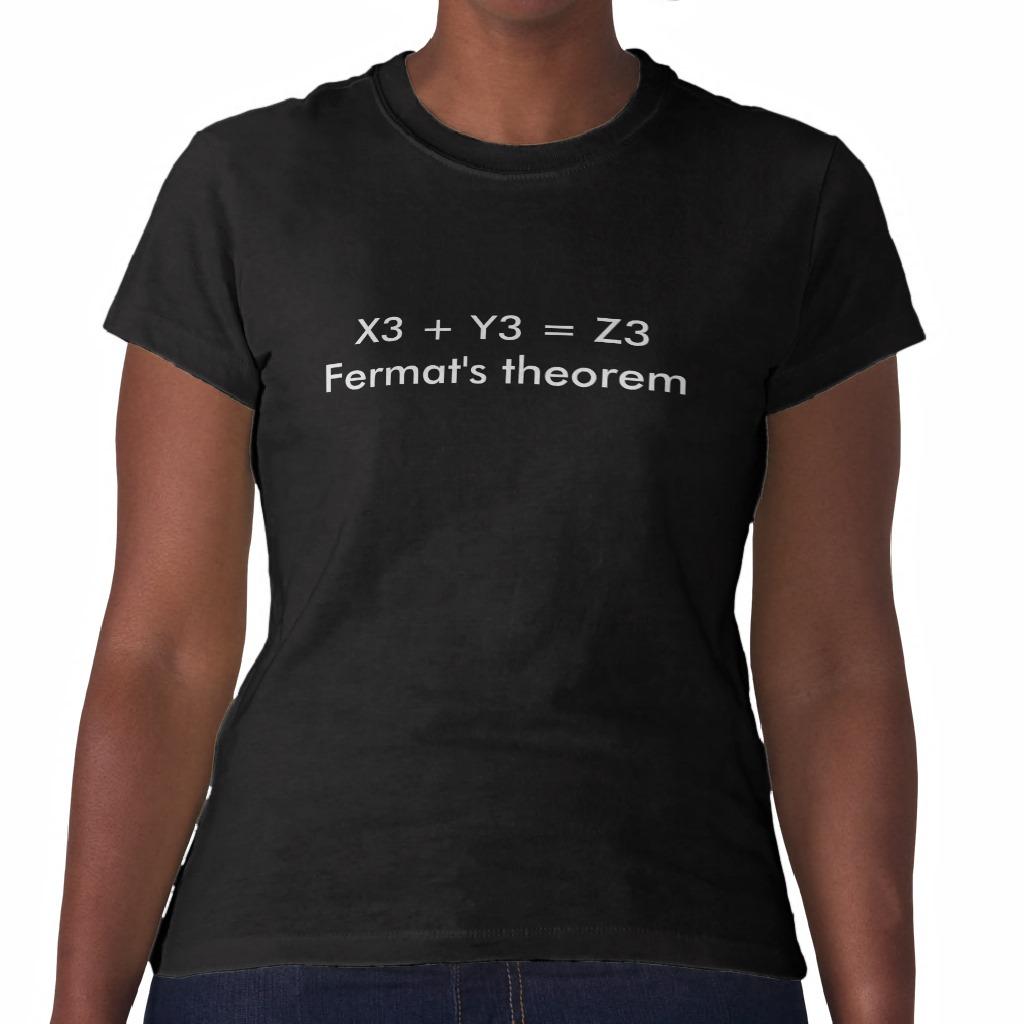 Foto X3 + Teorema de Y3 = de Z3Fermat Camisetas foto 880112