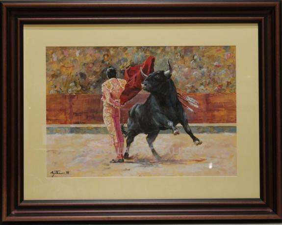 Foto Y pasa el toro | Pinturas de escenas taurinas en gouache foto 965048