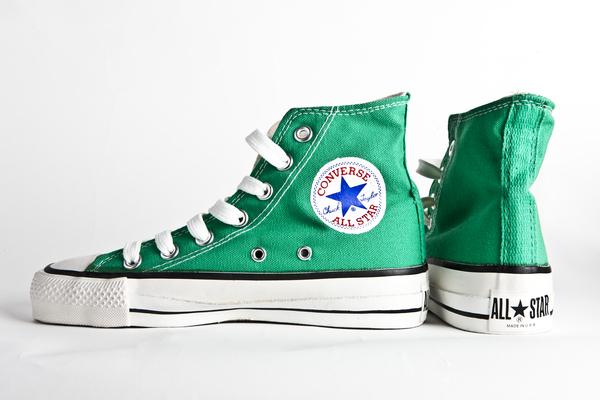 Foto Zapatillas de bota converse all star: made in usa. Modelo irish spring, color verde claro. foto 243450