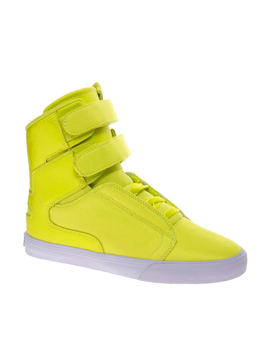 Foto Zapatillas de deporte hi-top en color amarillo flúor Society de Su...