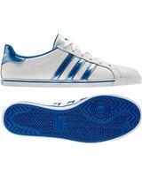 Foto Zapatillas deportivas de caña baja de piel, 3 franjas metalizadas, Court Star Slim foto 973095