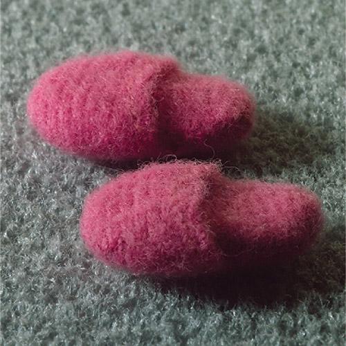 Foto Zapatillas rosa - miniaturas - casas de muñecas escala 1:12
