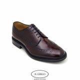Foto Zapato italiano Il Gergo de piel de becerro de color rojo cereza. Zapatos para hombre estilo brogue foto 750271