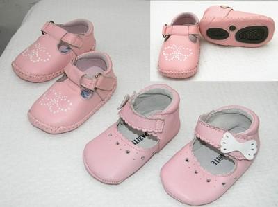 Foto Zapatos Bebé De Cuero Color Rosa ( 2 Pares) Marca 