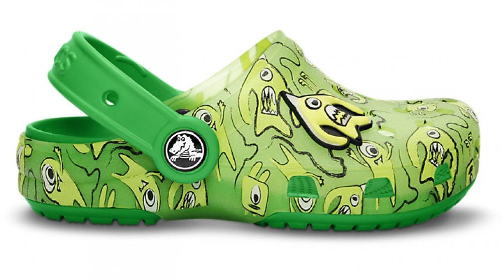 Foto Zapatos Crocs Crocs Chameleons Alien Pattern Clog C Volt Green/Lime foto 574277