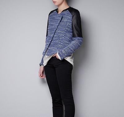 Foto Zara Season. Zip Jacket Coat With Faux Leather Sleeves. All Sizes. foto 3147