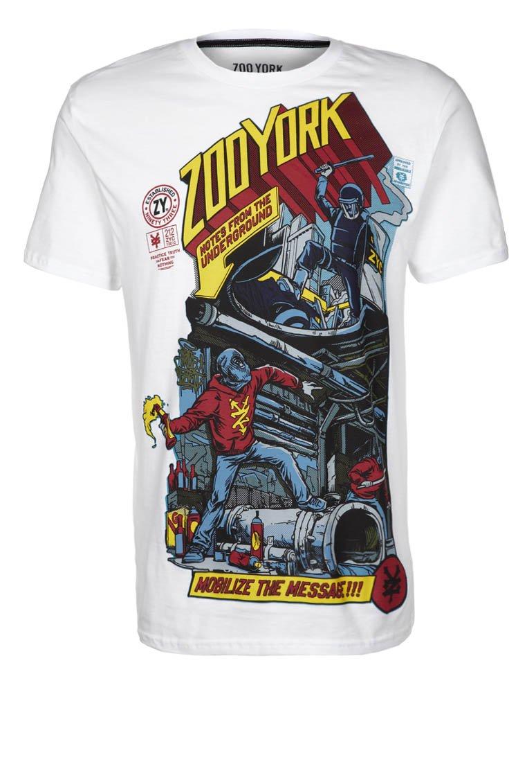 Foto ZOO YORK 4 UNDERGROUND NOTES Camiseta print blanco